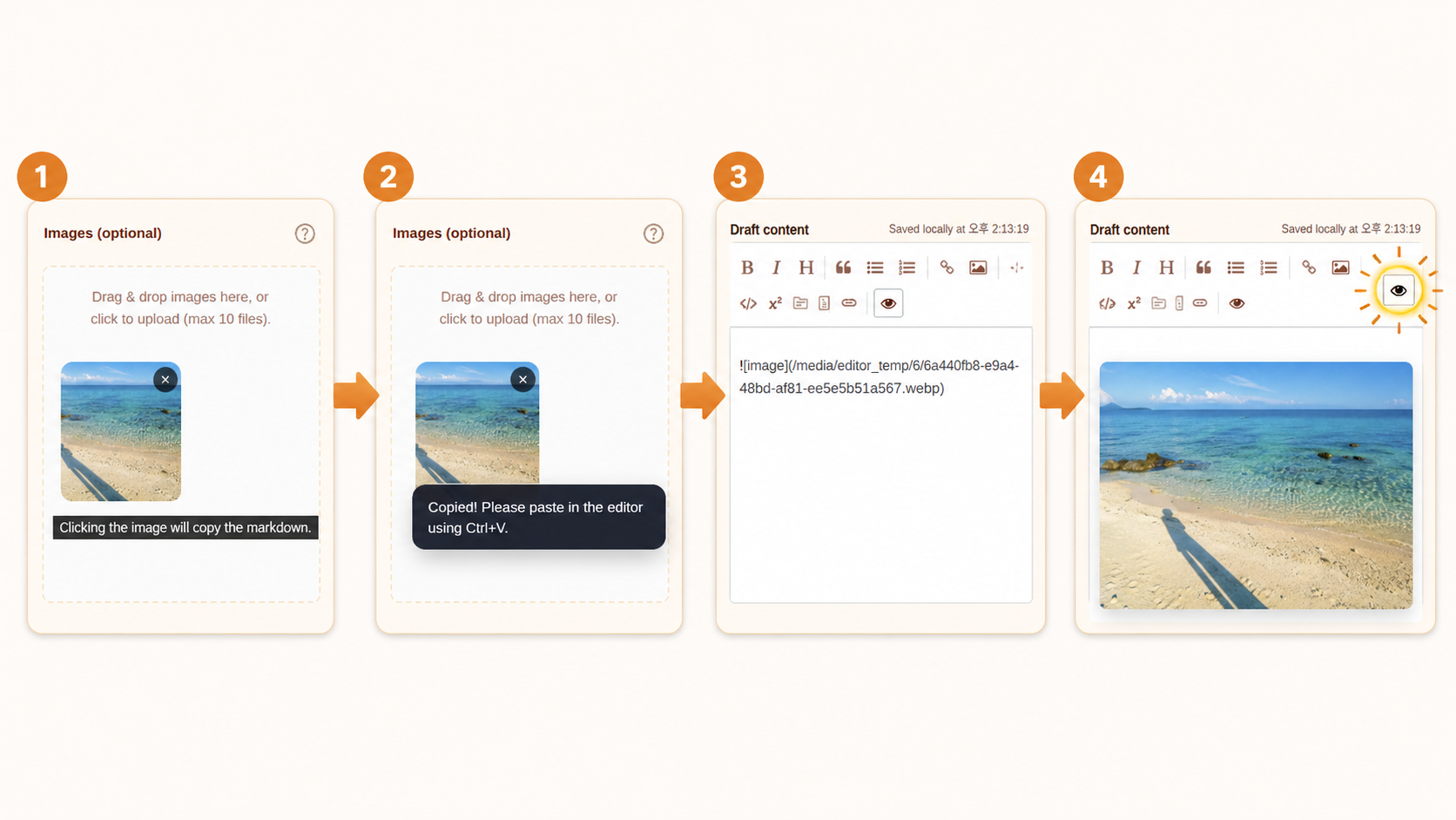Image embedding process at a glance