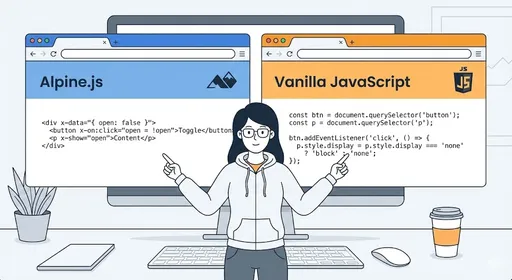 thumbnail of What is Alpine.js? A Comparison with Vanilla JS